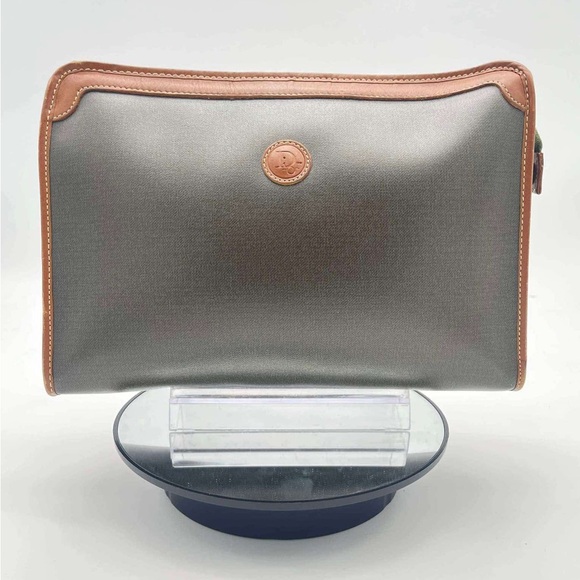 Dior Vintage Leather & Canvas Pouch - Free Gift Included